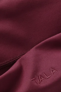 DayFlex Ruched Bandeau Sports Bra - Burgundy