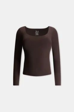 DayFlex Scoop Neck Top - Americano