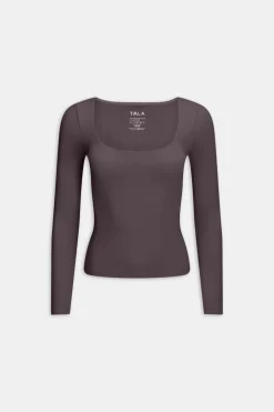 DayFlex Scoop Neck Top - Cool Espresso