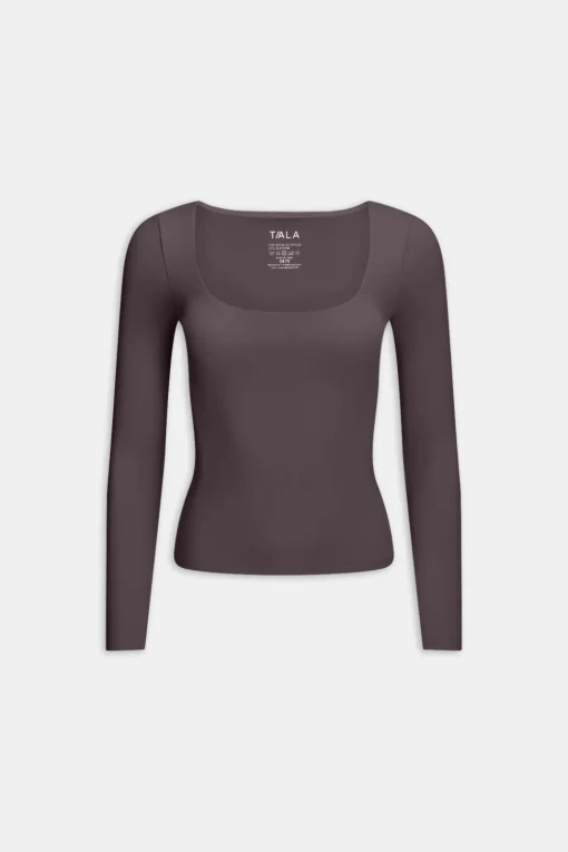 DayFlex Scoop Neck Top - Cool Espresso