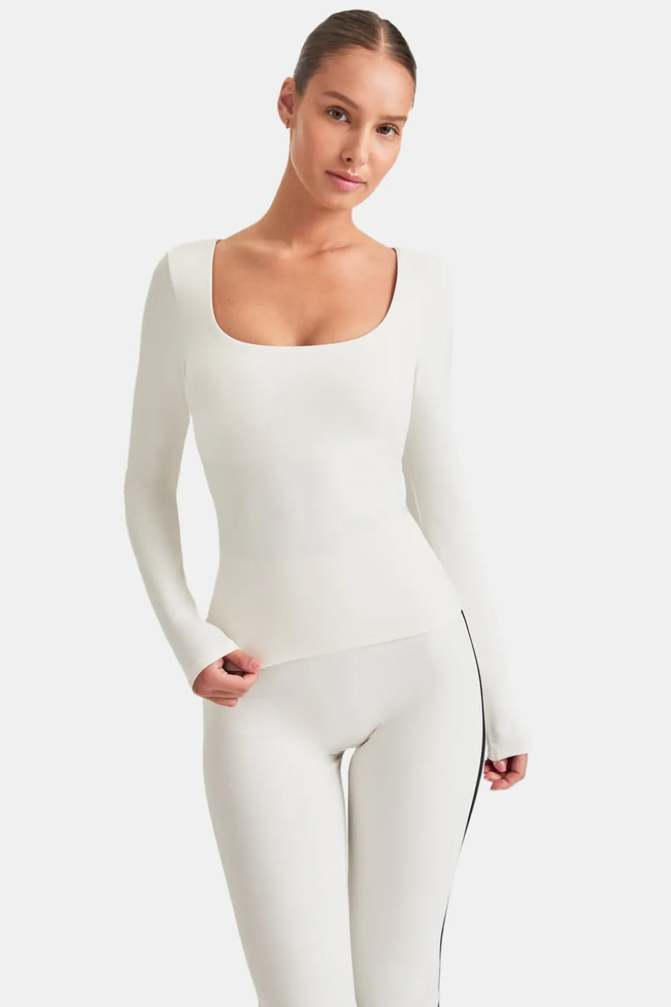 DayFlex Scoop Neck Top - Ivory