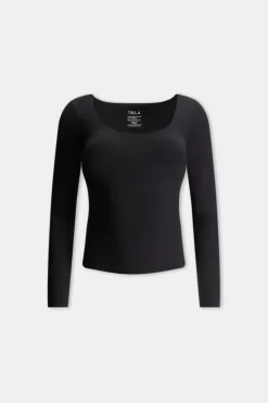DayFlex Scoop Neck Top - Shadow Black