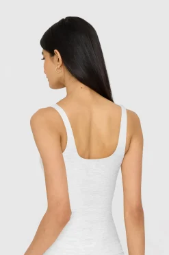 DayFlex Square Neck Full Length Vest - Grey Marl