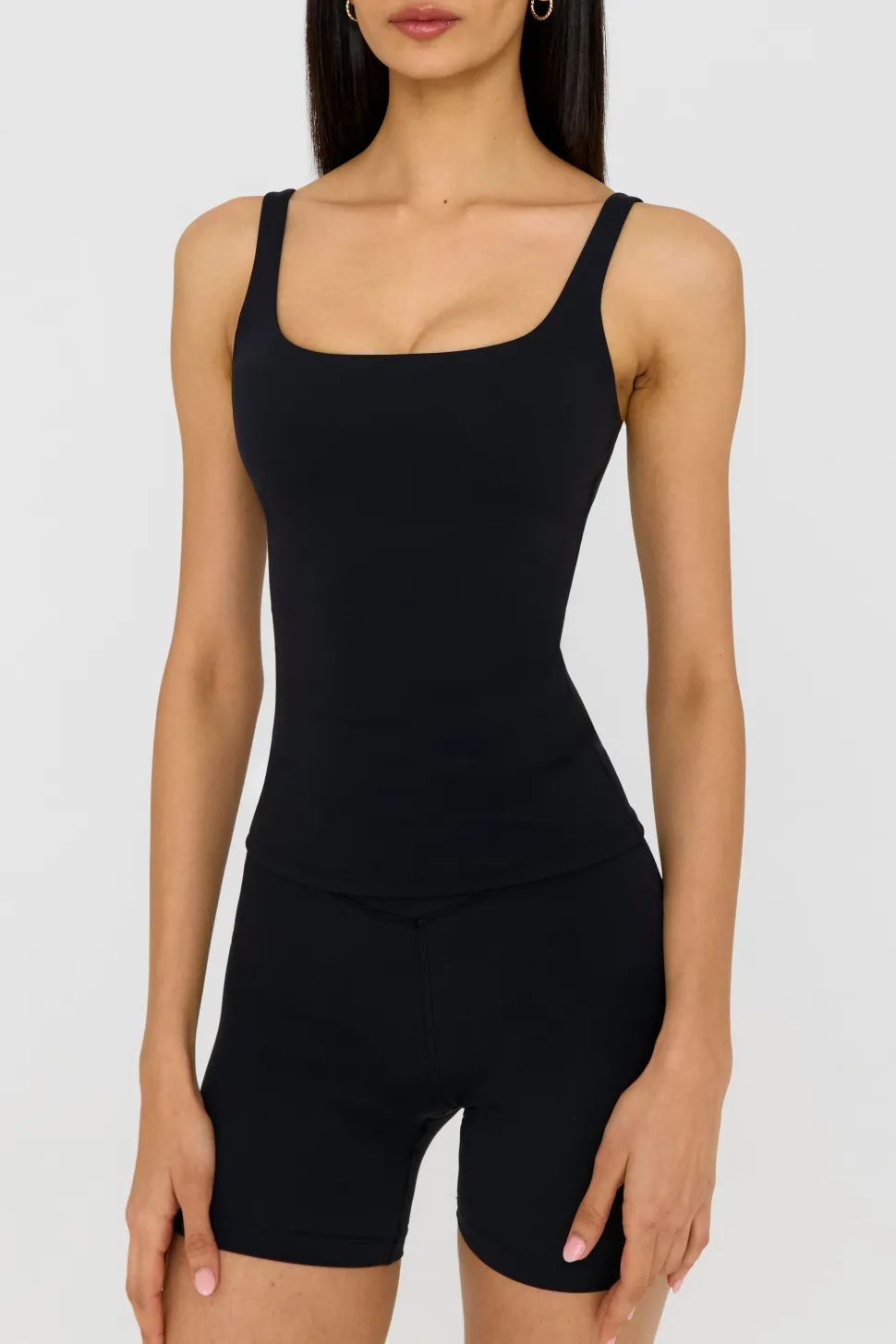 DayFlex Square Neck Full Length Vest - Shadow Black