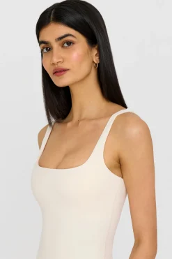 DayFlex Square Neck Full Length Vest - Buttermilk