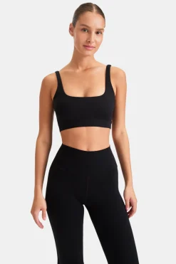DayFlex Square Neck Sports Bra - Shadow Black