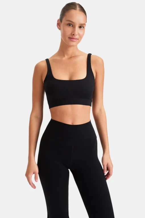 DayFlex Square Neck Sports Bra - Shadow Black