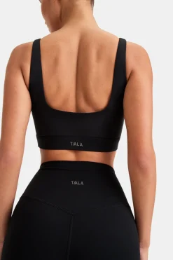 DayFlex Square Neck Sports Bra - Shadow Black