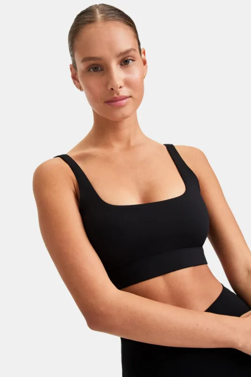 DayFlex Square Neck Sports Bra - Shadow Black