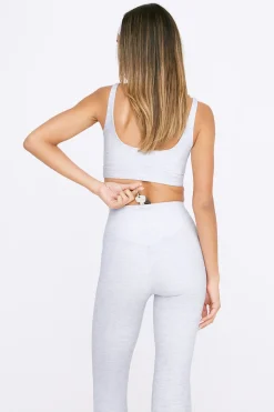 DayFlex Square Neck Sports Bra - Grey Marl