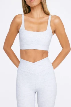 DayFlex Square Neck Sports Bra - Grey Marl