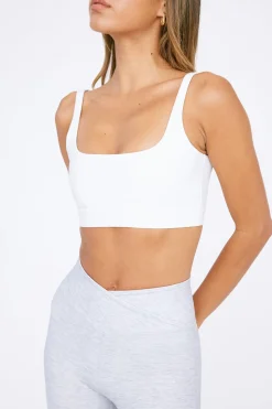 DayFlex Square Neck Sports Bra - White