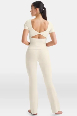DayFlex Twist Back T-Shirt - Buttermilk