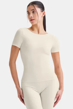 DayFlex Twist Back T-Shirt - Buttermilk