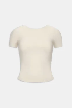 DayFlex Twist Back T-Shirt - Buttermilk