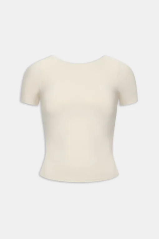 DayFlex Twist Back T-Shirt - Buttermilk