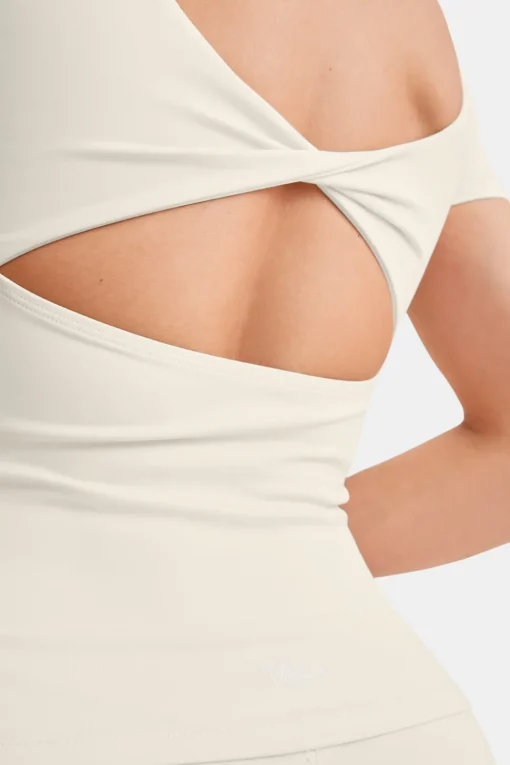 DayFlex Twist Back T-Shirt - Buttermilk
