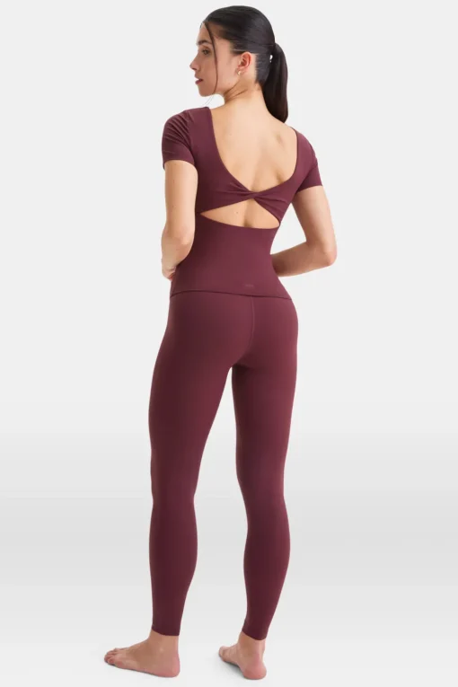 DayFlex Twist Back T-Shirt - Burgundy