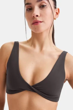 DayFlex Twist Front Sports Bra - Cool Espresso