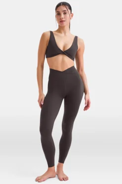 DayFlex Twist Front Sports Bra - Cool Espresso