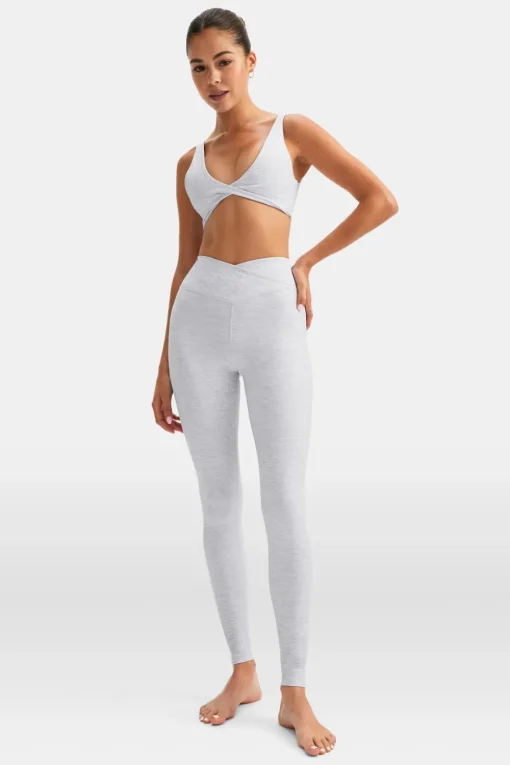 DayFlex Twist Front Sports Bra - Grey Marl