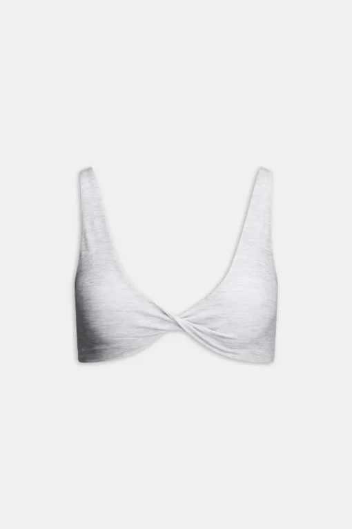 DayFlex Twist Front Sports Bra - Grey Marl