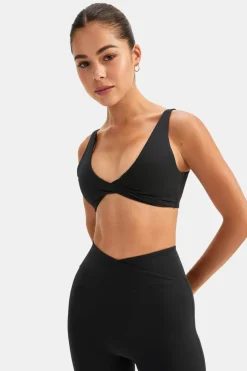 DayFlex Twist Front Sports Bra - Shadow Black