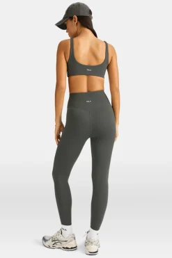 DayFlex Twist Front Sports Bra - Dark Olive