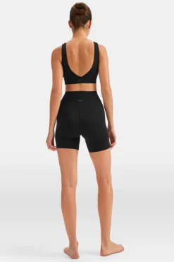 DayFlex V Neck Sports Bra - Shadow Black