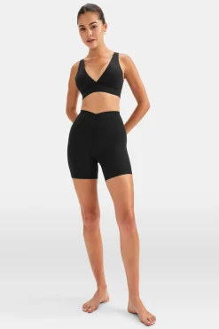 DayFlex V Neck Sports Bra - Shadow Black