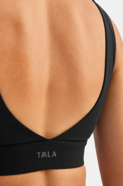 DayFlex V Neck Sports Bra - Shadow Black