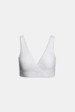 DayFlex V Neck Sports Bra - Grey Marl