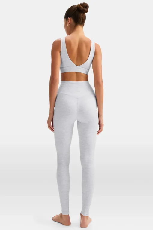 DayFlex V Neck Sports Bra - Grey Marl