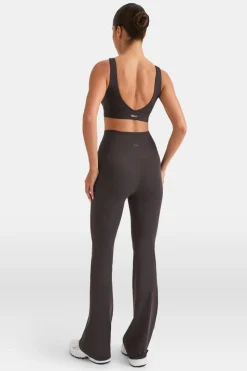 DayFlex V Neck Sports Bra - Cool Espresso