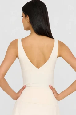 DayFlex V Neck Vest - Buttermilk