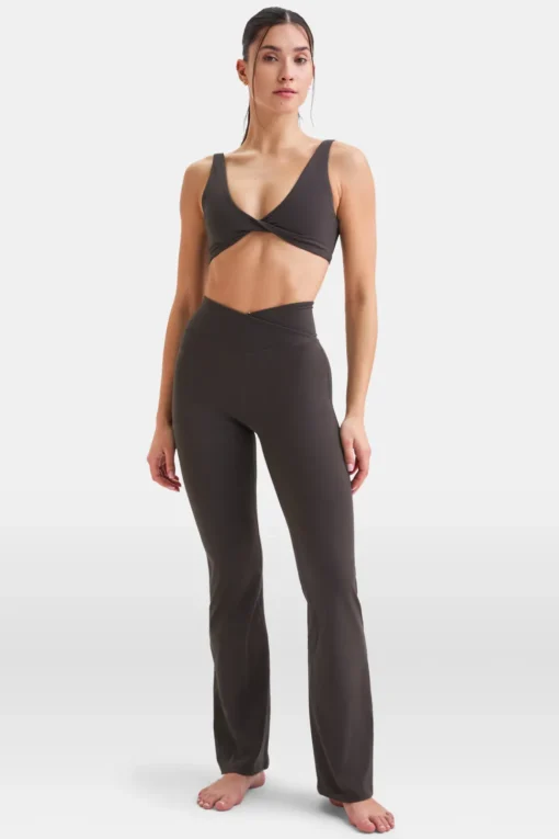 DayFlex Wrap Flared Yoga Pant - Cool Espresso