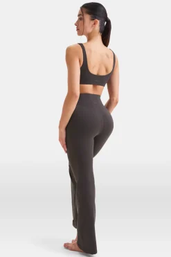 DayFlex Wrap Flared Yoga Pant - Cool Espresso