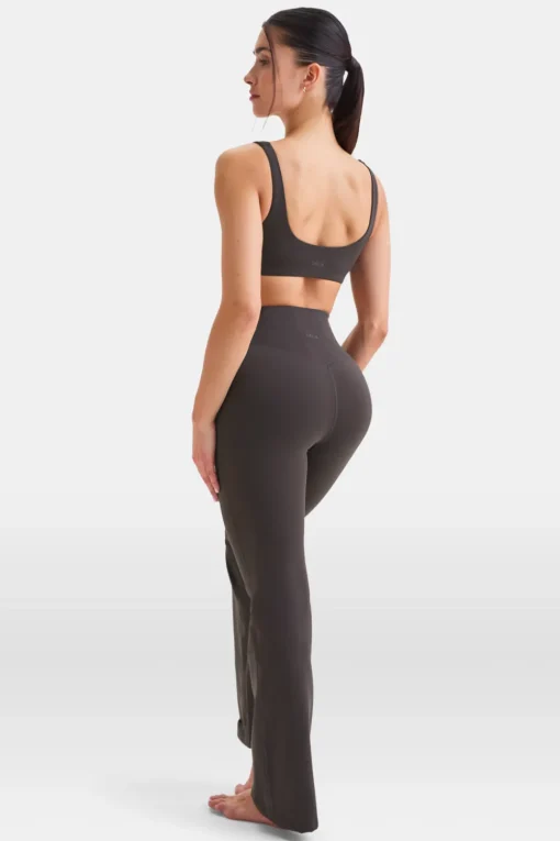 DayFlex Wrap Flared Yoga Pant - Cool Espresso