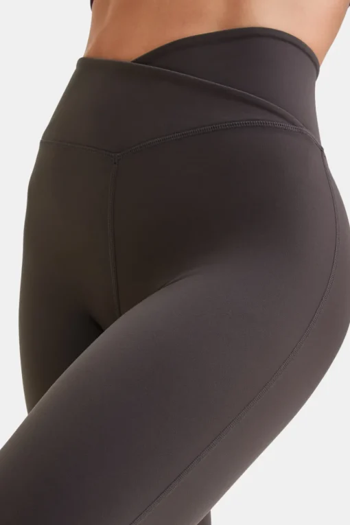 DayFlex Wrap Flared Yoga Pant - Cool Espresso