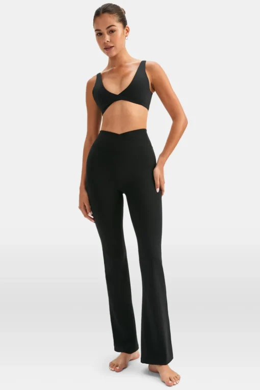 DayFlex Wrap Flared Yoga Pant - Shadow Black