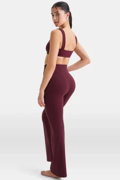 DayFlex Wrap Flared Yoga Pant - Burgundy