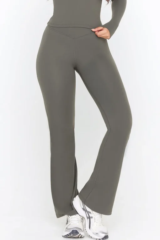 DayFlex Wrap Flared Yoga Pant - Dark Olive