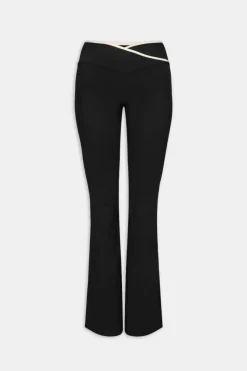DayFlex Wrap Flared Yoga Pant - Shadow Black & Ivory