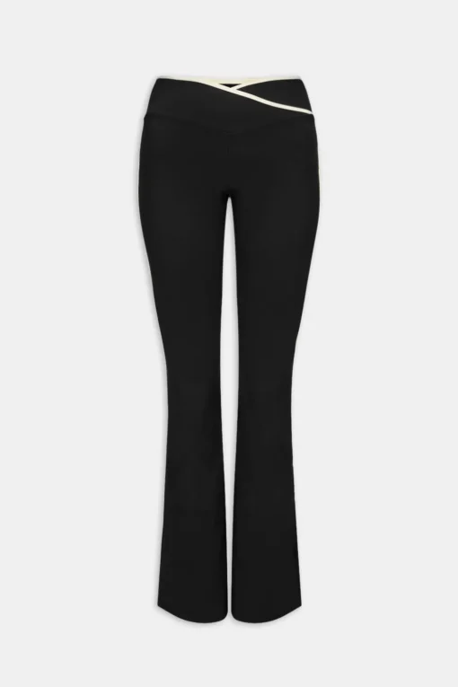 DayFlex Wrap Flared Yoga Pant - Shadow Black & Ivory