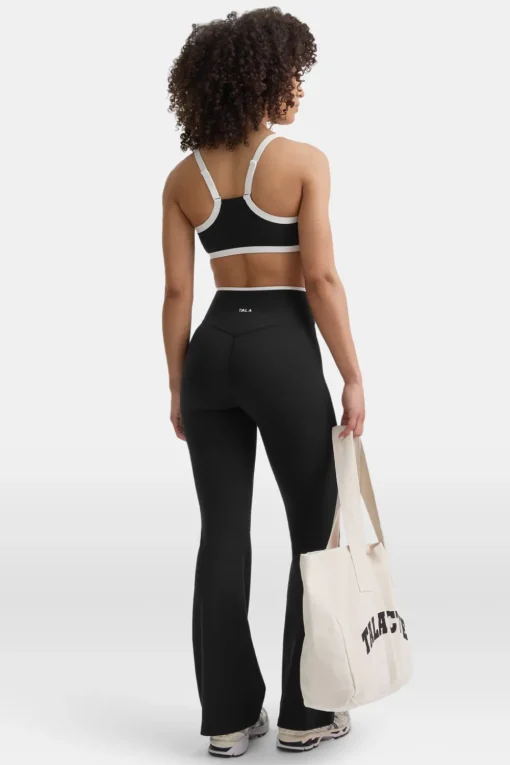 DayFlex Wrap Flared Yoga Pant - Shadow Black & Ivory