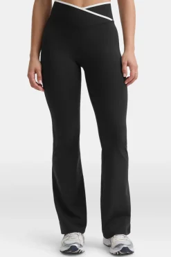 DayFlex Wrap Flared Yoga Pant - Shadow Black & Ivory
