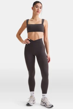 DayFlex Wrap High Waisted Legging - Cool Espresso