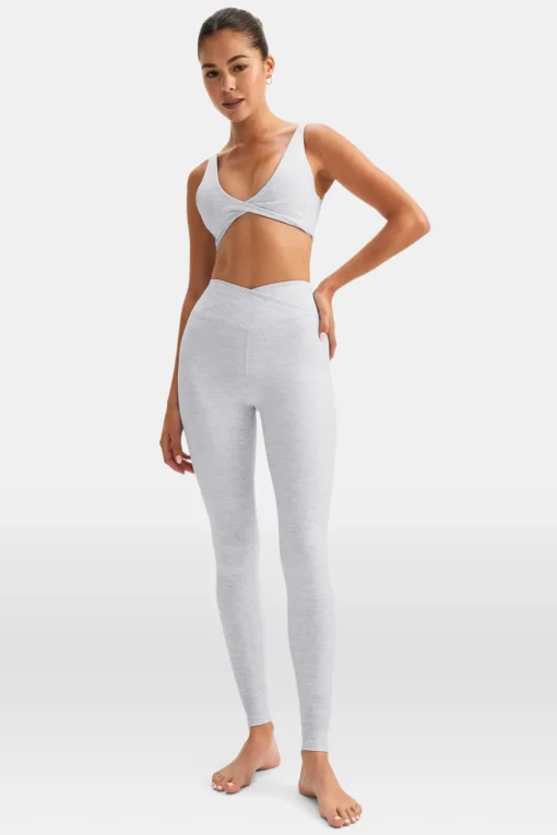 DayFlex Wrap High Waisted Legging - Grey Marl
