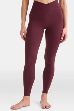 DayFlex Wrap High Waisted Legging - Burgundy
