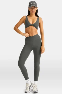 DayFlex Wrap High Waisted Legging - Dark Olive